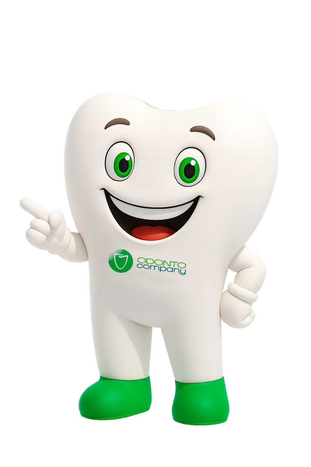 Mascote da OdontoCompany: um dente sorridente